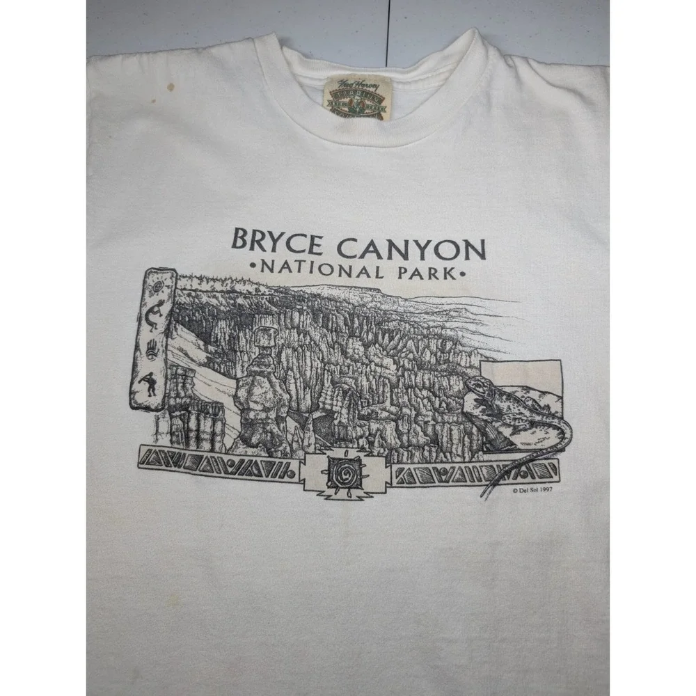Vintage 1997 Bryce‎ Canyon National Park Childrens Kids T Shirt Med 10-12 USA